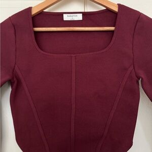 Babaton Rich Burgundy Blouse